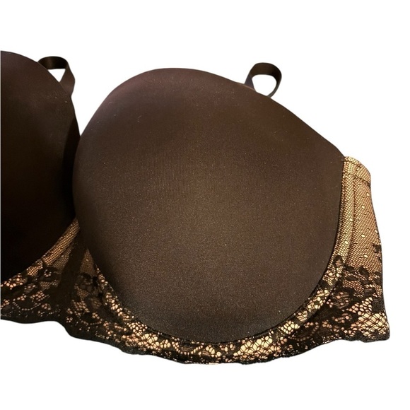 Torrid Lacy Black Underwire Multi Way Convertible Bra 40DD Padded Sexy Boudoir - Picture 4 of 8